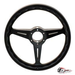 Руль Nardi style черный НАСТОЯЩЕЕ дерево вырезы