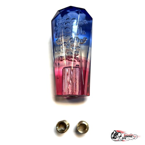 Насадка на ручку КПП дрифтовая 10см 3 цвета кристалл (синий белый красный)