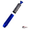 Насадка на ручку КПП сакура на фоне карбон синяя 13см