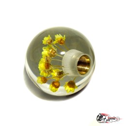 Насадка на ручку кпп шар Цветочки Желтые