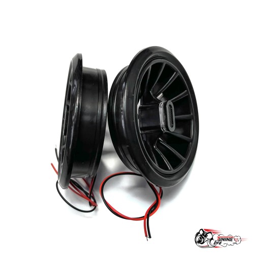 воздуховод AMG Гранта БЕЗ регулировки LED Красный (2шт) (LEDZILLA)