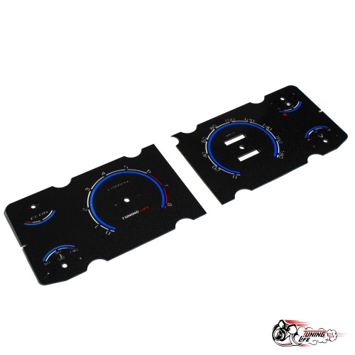 Шкала 2107 под 2 окна в стиле Приора 2 (синяя)