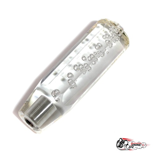 Насадка на ручку КПП дрифтовая 150мм прозрачная граненая