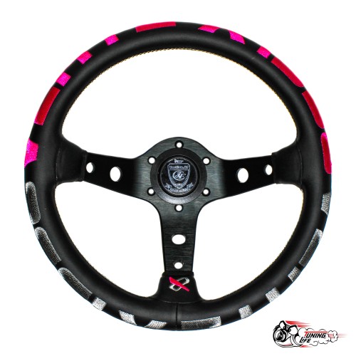 Руль Vertex 1996 кожа вынос розовый