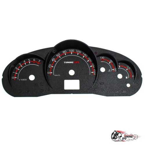 Шкала Приора,Калина,10-12(после 7го г.в) в стиле Vesta красная