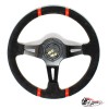 Руль МОМО дрифтинг вынос замша красные полоски
