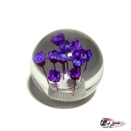 Насадка на ручку кпп шар Цветочки Фиолетовые
