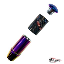 Насадка на ручку КПП мейхуа на фоне карбон НЕО ХРОМ 8,5см