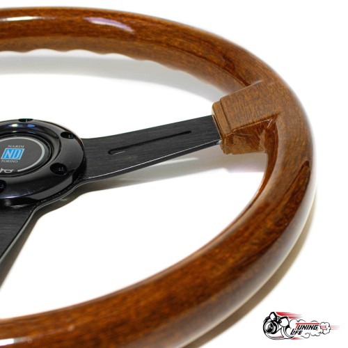 Руль Nardi style черный дерево вырезы