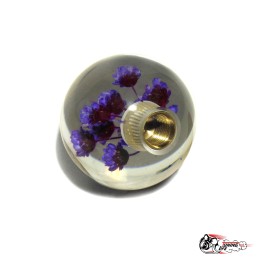 Насадка на ручку кпп шар Цветочки Фиолетовые