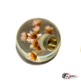 Насадка на ручку кпп шар Цветочки Розовые