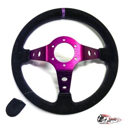 Руль OMP фиолетовый вынос замша