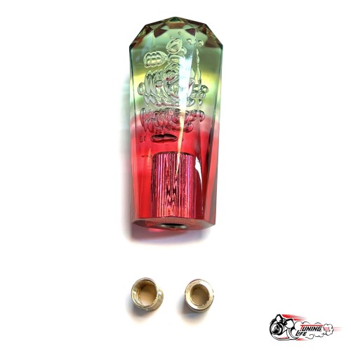 Насадка на ручку КПП дрифтовая 10см 3 цвета кристалл (зеленый белый красный)