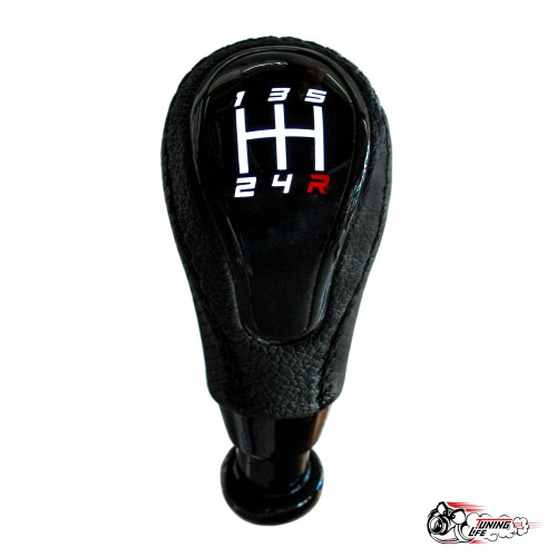 Насадка кпп черная строчка, Веста, Гранта, Приора2, Калина2 С ПОДСВЕТКОЙ БЕЛОЙ