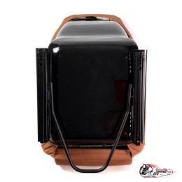 Спортивное сиденье (ковш) Old school (коричневая эко. кожа)