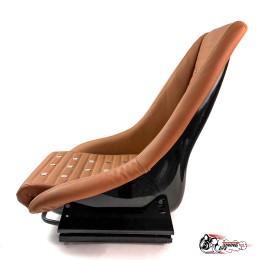 Спортивное сиденье (ковш) Old school (коричневая эко. кожа)