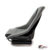Спортивное сиденье (ковш) Old School (серая эко.кожа)