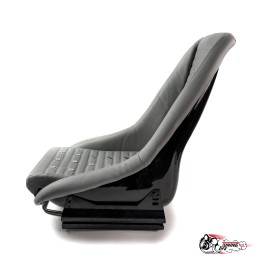 Спортивное сиденье (ковш) Old School (серая эко.кожа)