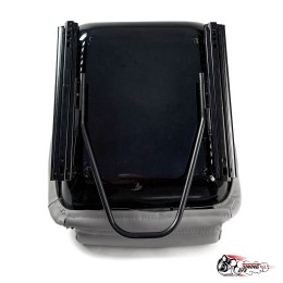 Спортивное сиденье (ковш) Old School (серая эко.кожа)