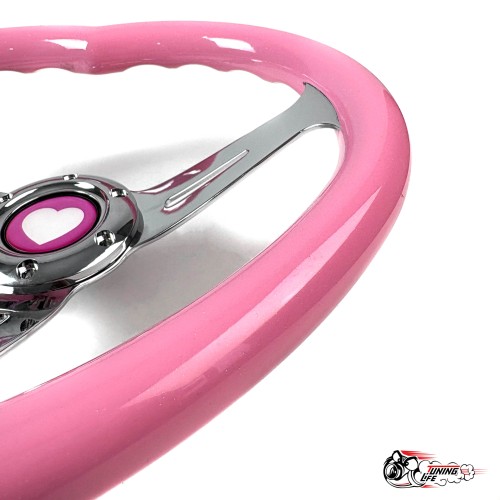 Руль сердце розовый