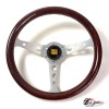 Спортивный руль MOMO Indy Black Wood (серые спицы)