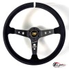 Спортивный руль OMP Corsica Superleggero style (замша, овальный обод, белая полоска)