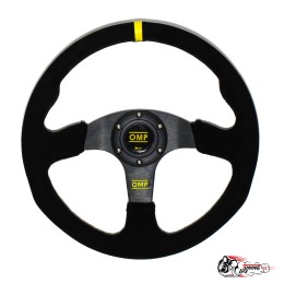 Руль OMP Targa замша желтая полоска