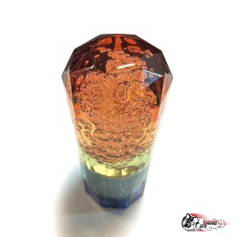 Насадка на ручку КПП дрифтовая 10см 3 цвета кристалл (оранжевый желтый темно-зеленый)