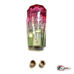 Насадка на ручку КПП дрифтовая 10см 3 цвета кристалл (красный белый зеленый)