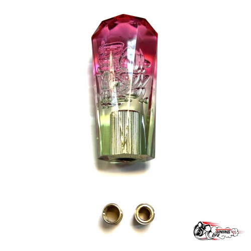 Насадка на ручку КПП дрифтовая 10см 3 цвета кристалл (красный белый зеленый)