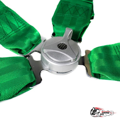 Ремни ТАКАТА ЗЕЛЕНЫЕ 4 точки (быстросъем)