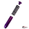 Насадка на ручку КПП сакура на фоне карбон фиолетовая 13см