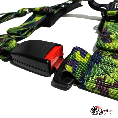 Ремни Sparco камуфляж с мягкой вставкой 4 точки Станадрт застежка