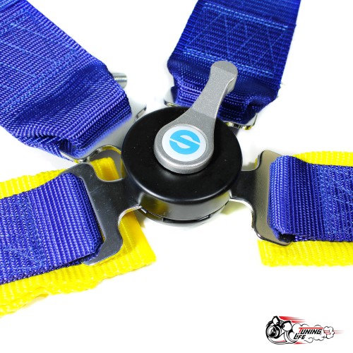 Ремни Sparco СИНИЕ 4 точки (быстросъем)