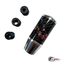 Насадка на ручку КПП мейхуа на фоне карбон темно-серая 8,5см