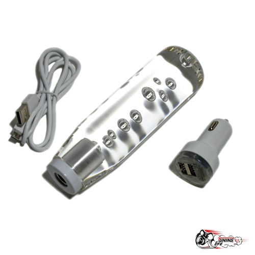 Насадка на ручку КПП дрифтовая 150мм прозрачная с подсветкой