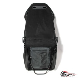 Сиденье с рег. спинкой ( ковш ) Recaro-500 купэ черный замша