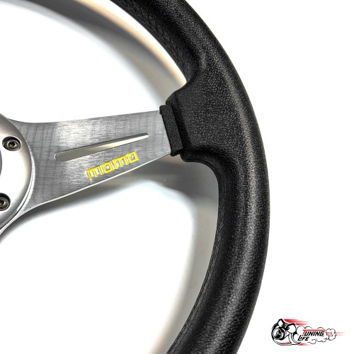 Руль МОМО без вылета серый (бюджет)