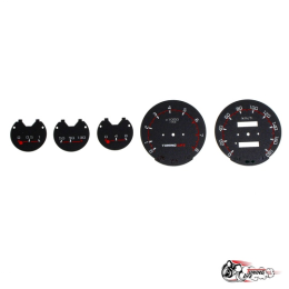 Шкала 2106 под стандартные датчики КАРБ в стиле Веста (красная)