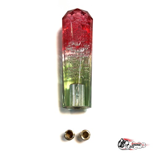 Насадка на ручку КПП дрифтовая 15см 3 цвета кристалл (красный белый зеленый)