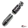 Насадка на ручку КПП сакура на фоне карбон серая 8,5см