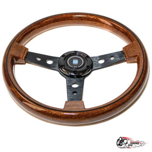 руль Nardi style черный дерево отверстия