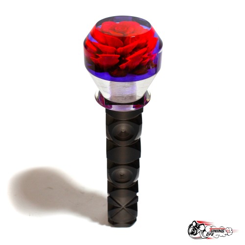 насадка на ручку КПП "розочка" синий фон длинная черная