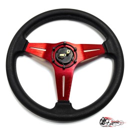 Руль МОМО без вылета красный (бюджет)