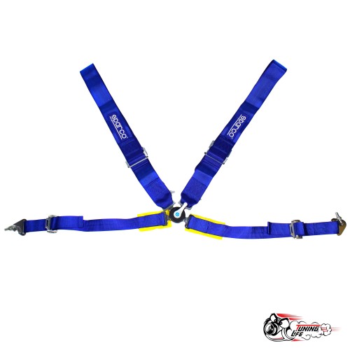 Ремни Sparco СИНИЕ 4 точки (быстросъем)