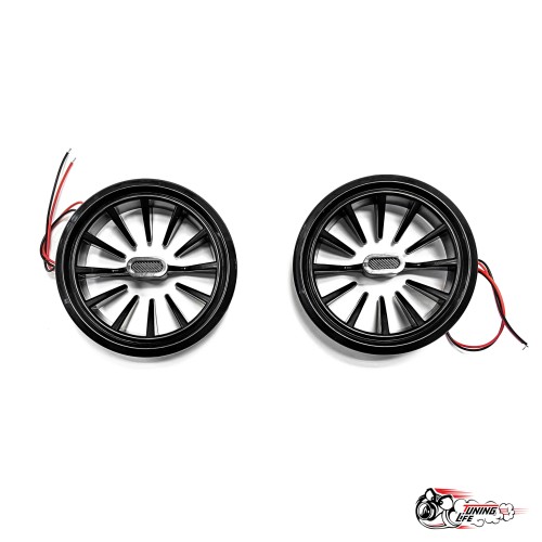 воздуховод AMG Гранта БЕЗ регулировки LED Синий (2шт) (LEDZILLA)