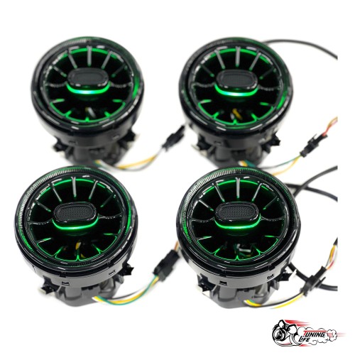 Воздуховоды AMG Гранта регулируемые Серые 4 шт, 8 цветов, 2 варианта управления, Пульт и Приложение