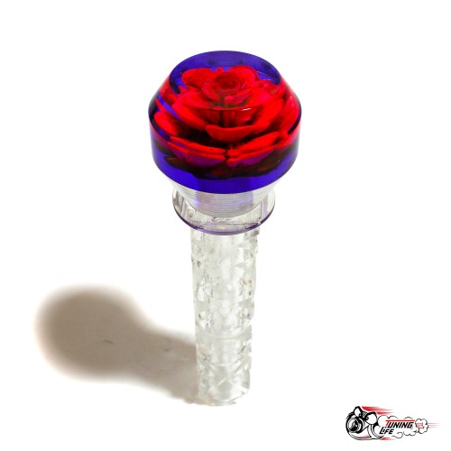 насадка на ручку КПП "розочка" синий фон длинная прозрачная