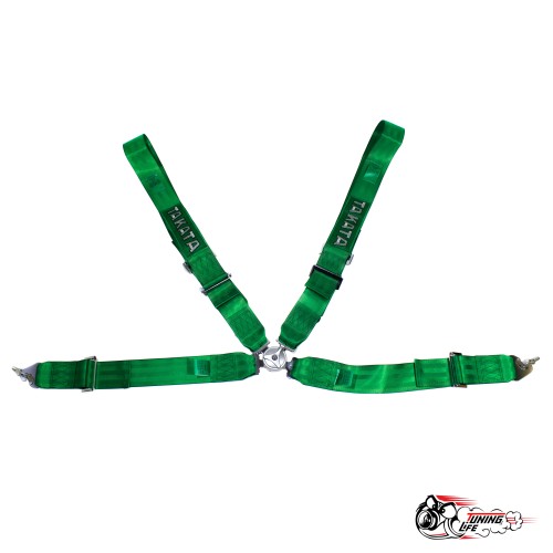 Ремни ТАКАТА ЗЕЛЕНЫЕ 4 точки (быстросъем)