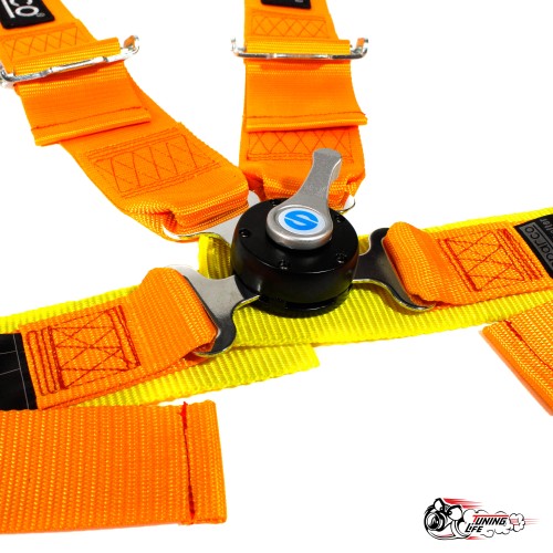 Ремни Sparco оранжевые 4 точки